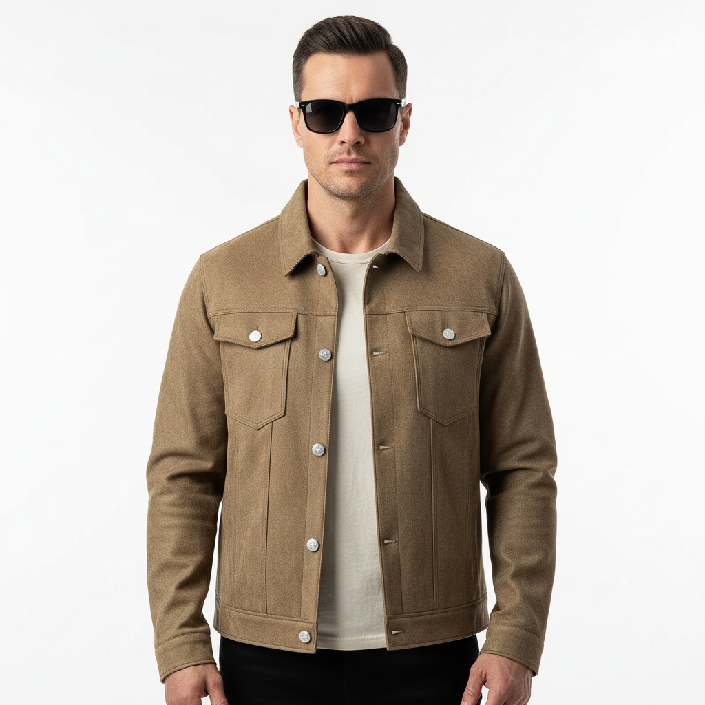Harrison Men's Jacket | Durable Suede Blend, Versatile Style