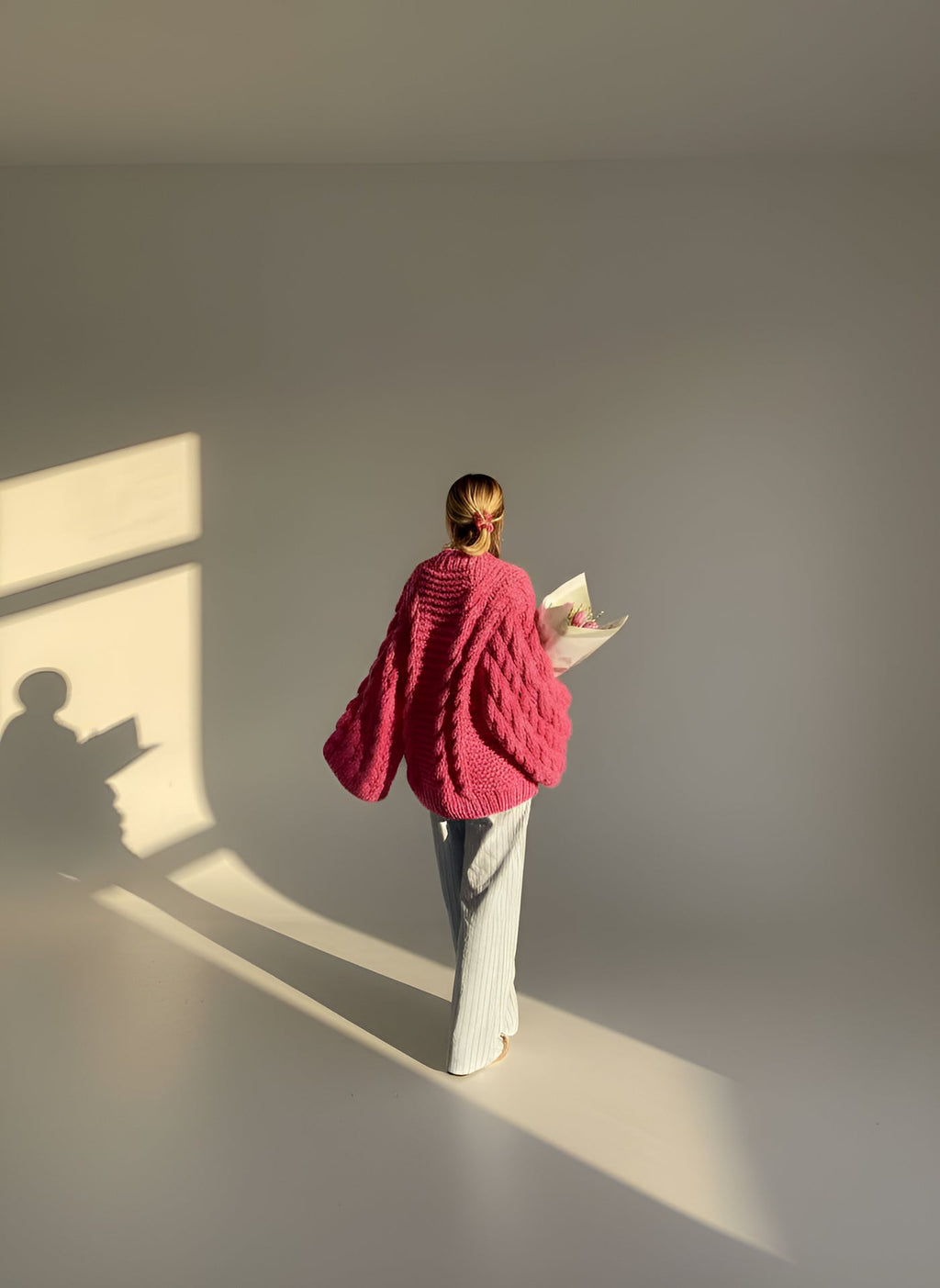 Womens Chunky knitted jumper - winter wear, cozy and warm